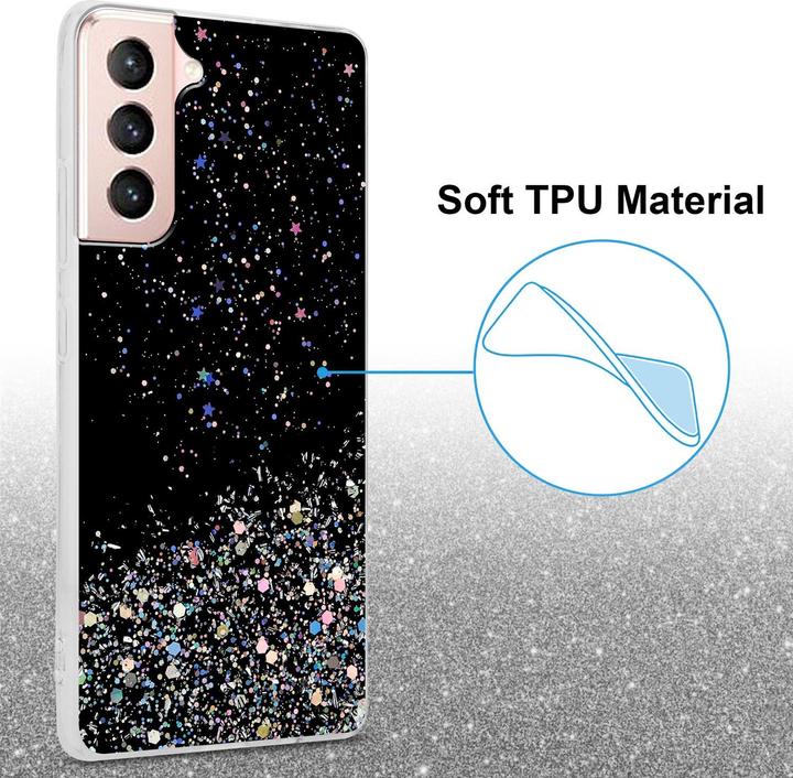 Actual product image Cadorabo TPU cover sparkling glitter (Samsung Galaxy S21 5G)