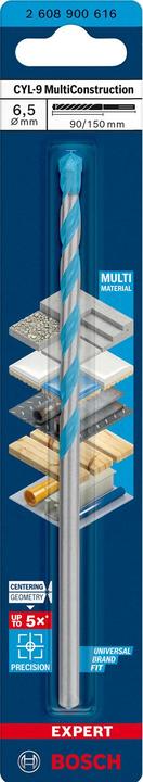 Produktbild Bosch Professional Zubehör EXPERT CYL-9 MultiConstruction Bohrer, 6,5 x 90 x 150 mm (6.5 mm)