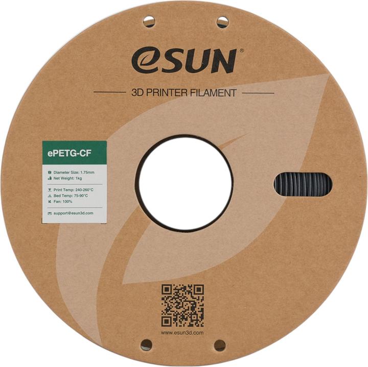 Produktbild eSUN ePETG-CF Carbon Grau Filament 1.75mm 1Kg (PETG, 1.75 mm, 1000 g, Grau)