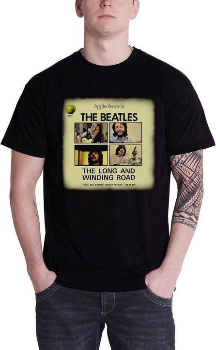 Actual product image Unisex Adult Long & Winding Road Back Print T-Shirt (S)