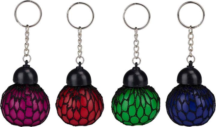 Actual product image Eddy Toys Squish ball mesh keychain TPR