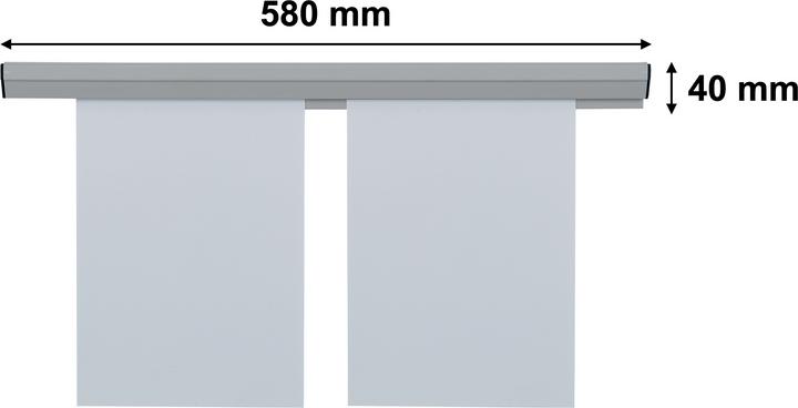 Produktbild Franken Papierklemmschiene, selbstklebend, Länge: 580 mm Kunststoff, beliebig erweiterbar, Wandmontage mit S (210 x 297 mm)