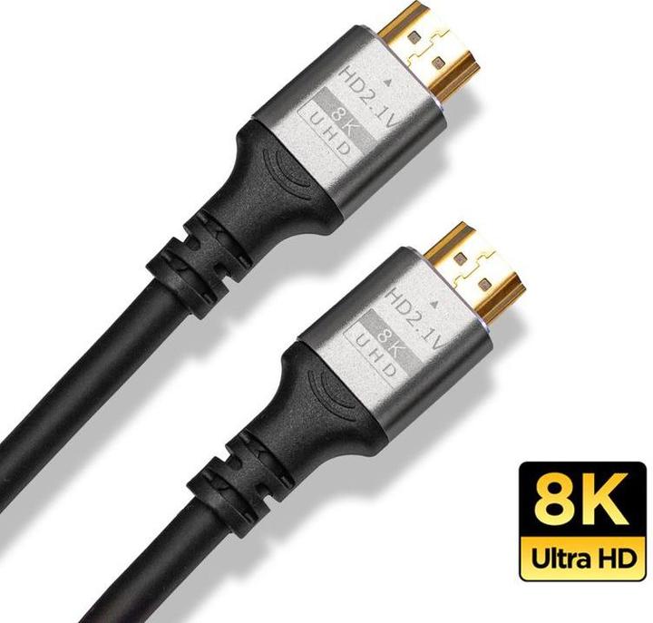 Actual product image Hermex HDMI to HDMI Cable 1m 8K UHD High Speed HDMI Connection Cable (1 m, HDMI)
