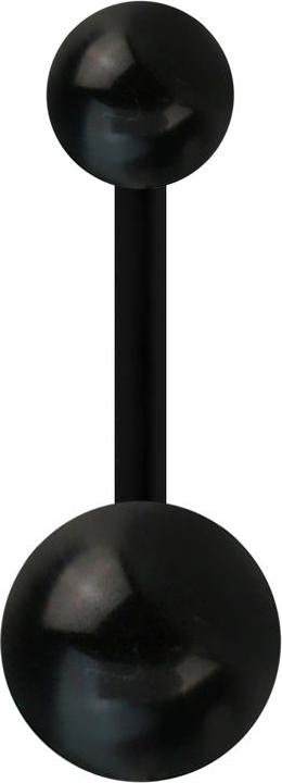 Actual product image Star Piercing Banana black with two balls (without brass, Bioflex)