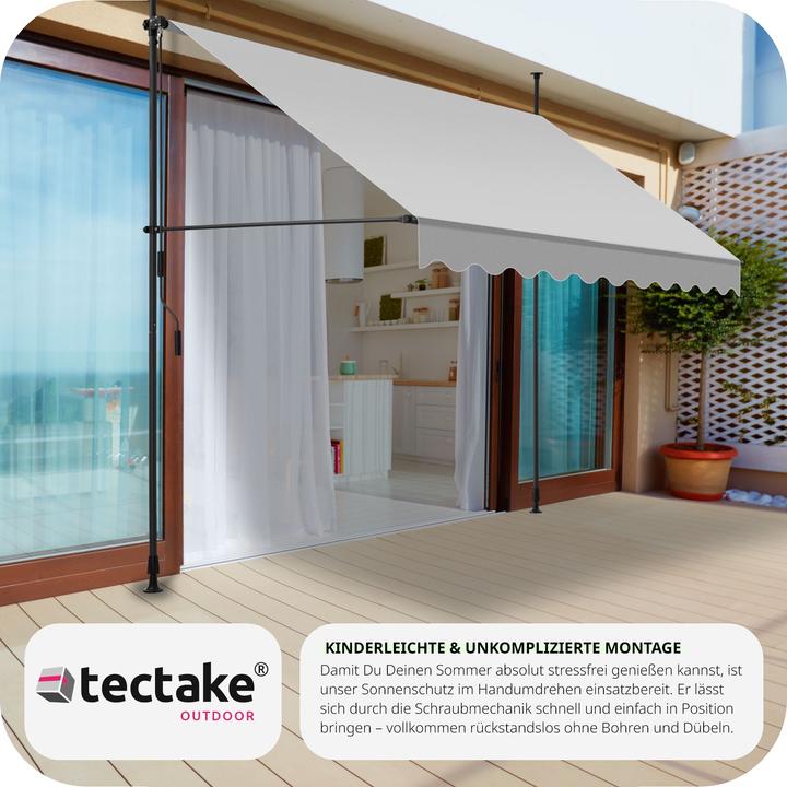 Actual product image tectake Klemmmarkise (2.50 m)