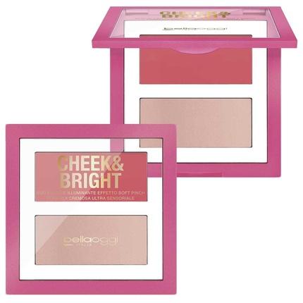 Actual product image Bellaoggi Cheek & Bright Cream Blush and Highlighter Palette Pink Shy (Pink Shy)