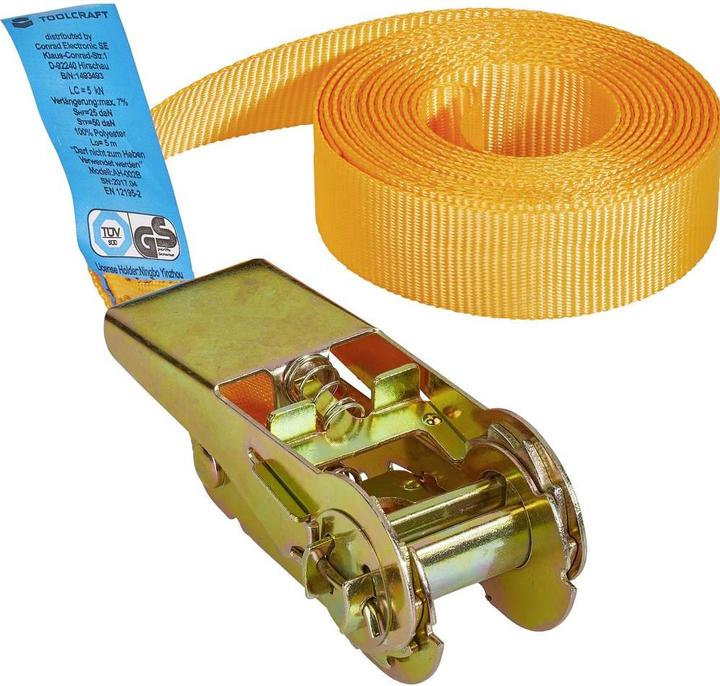 Image du produit Toolcraft Sangle de serrage à cliquet 5 m x 25 mm, 250 kg