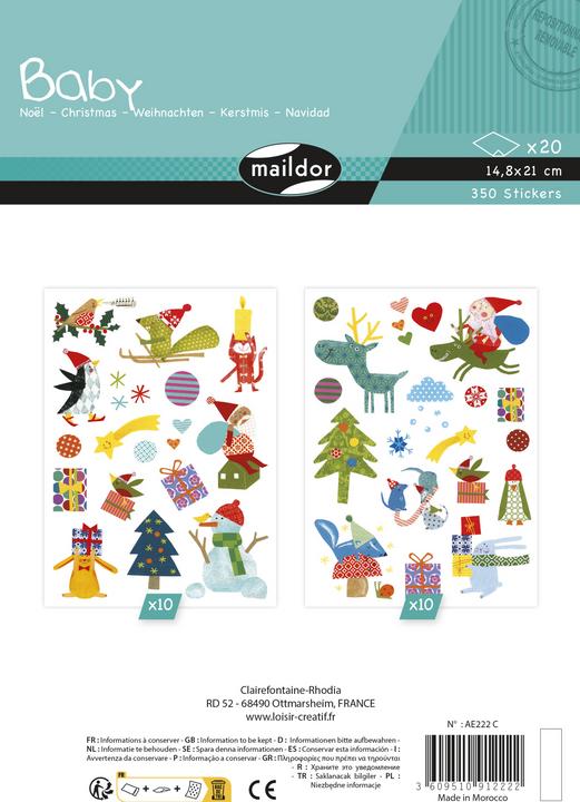 Produktbild Clairefontaine Packung mit 20 Stickerbögen