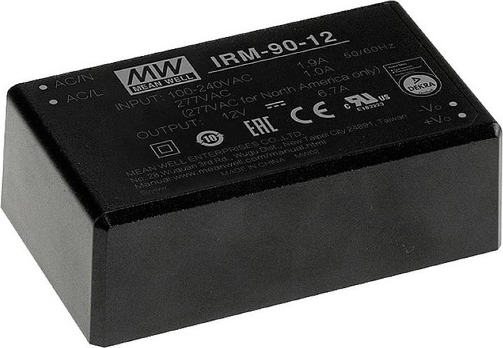 MeanWell IRM-90-12ST AC/DC-Netzteilbaustein, geschlossen 12 V/DC 6.7 A 80.4 W (Netzteil)
