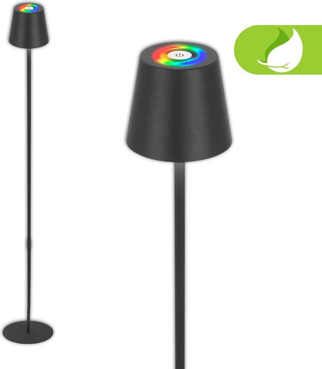 Briloner RGB/W Accu floor lamp, IP44, anthracite