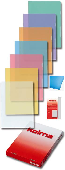Image du produit Kolma Chemise transparente A4 grainée superstrong assortie (A4, 100 x)