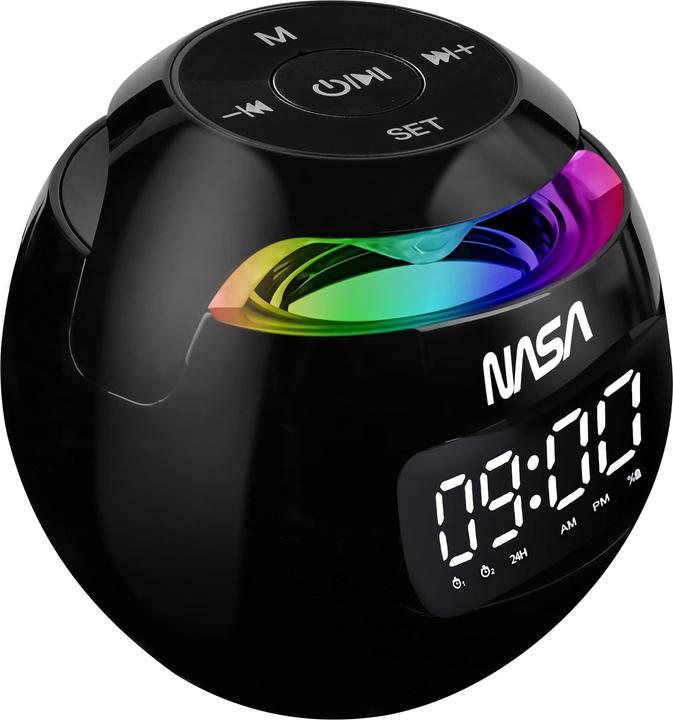 Image du produit Nasa Wecker und Bluetooth-Lautsprecher mit LED-Licht