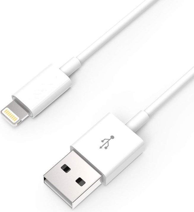 Produktbild Hermex Lightning USB Ladekabel APPLE MFI zertifiziert Lontion 1m WEISS (1 m, USB 3.2 Gen 1)