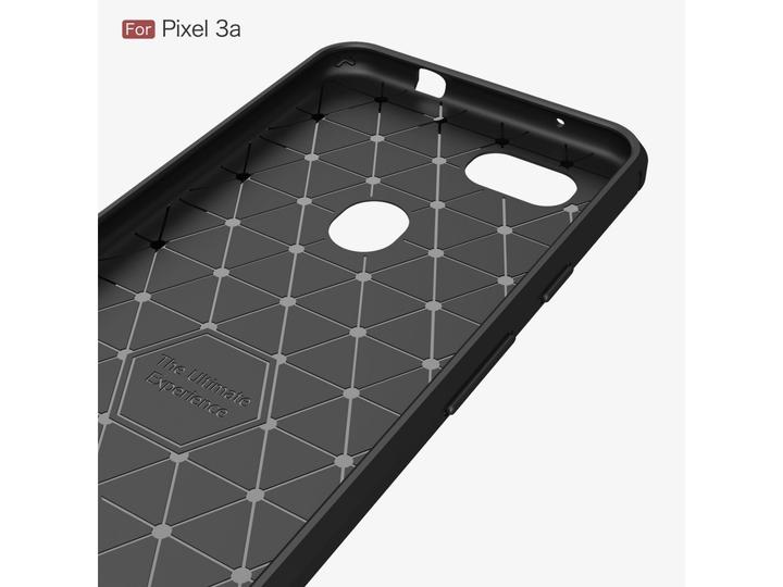 Produktbild Screenguard Google Pixel 3a Hülle Carbon Brushed Soft TPU (Google Pixel 3a)