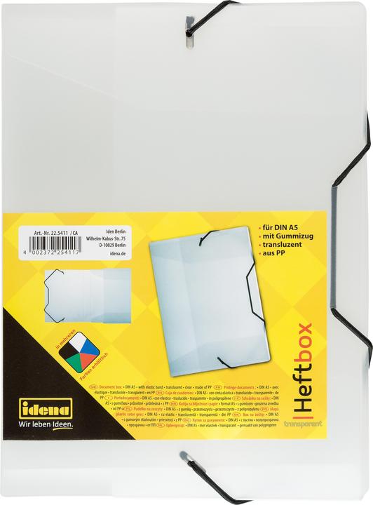 Actual product image Idena Clipboard A5 elastic band PP transparent (A5, 1 x)