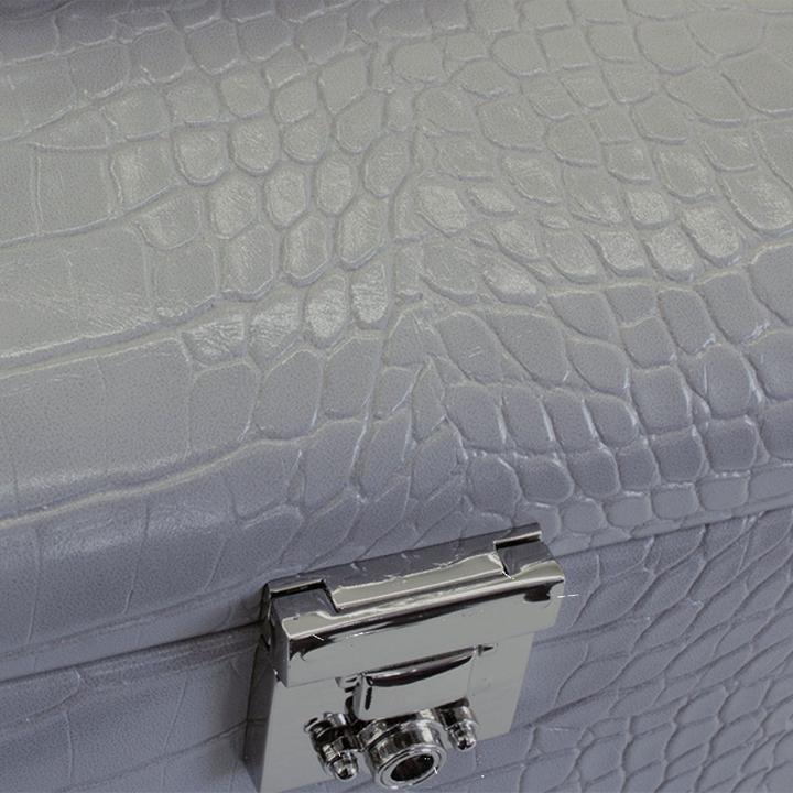 Produktbild Friedrich Modern gray jewelry box with crocodile pattern Caiman 20136-9