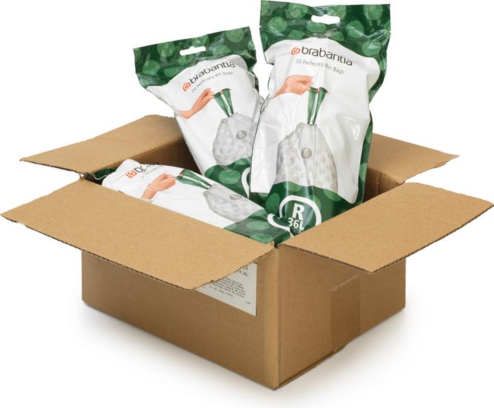 Produktbild Brabantia PerfectFit Vuilniszakken - 36 l - Code R - 6 rollen x 20 stuks (120 x, 36 l)