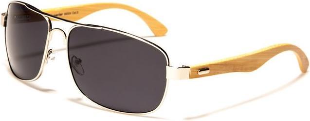 Superior Rechteckige Sonnenbrille mit Bambus