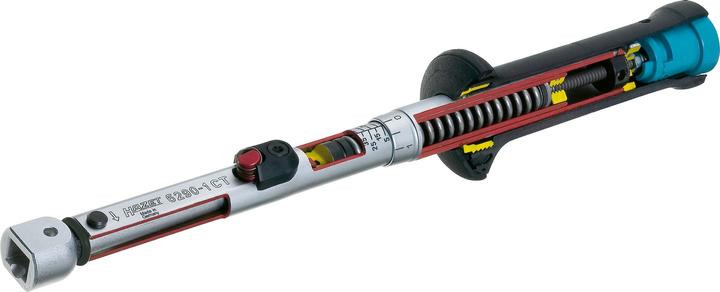 Actual product image HAZET Torque wrench 6292-1CT ∙ Nm min-max: 40 - 200 Nm ∙ Tolerance: 2% ∙ Insert square 14 x 18 mm (40 Nm, 200 Nm)