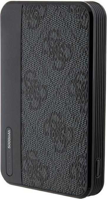 Produktbild Guess Powerbank 15W GUPB5LP4GEGK 5000mAh czarny/black 4G Leather Metal Logo (5000 mAh, 15 W)
