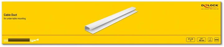 Produktbild Delock Kabelkanal für Untertischmontage 0.4 m x 57 mm Weiss 2 Stück (Kabelkanal, 40 cm)