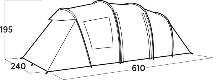 Produktbild Easy Camp Familien-Tunnelzelt Leka Twin 6 (olivgr?n, Modell 2025) (Tunnelzelt, 13.40 kg, 6 Personen)