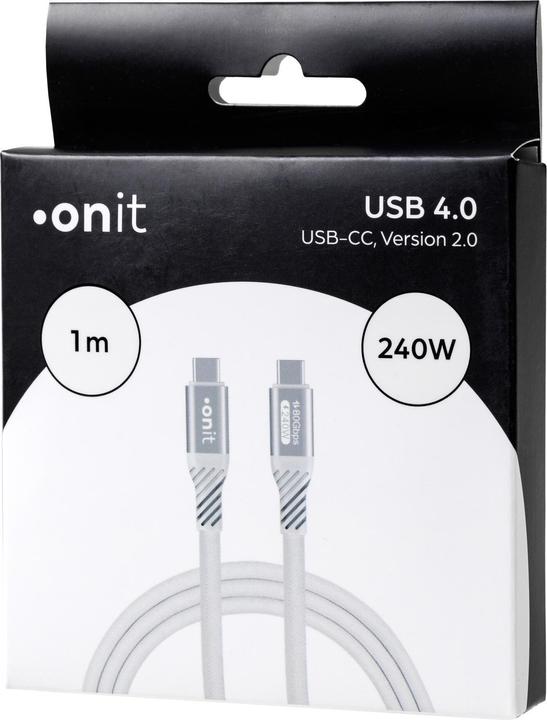 Actual product image Onit USB4-Kabel v2.0 Premium USB C - USB C (1 m, USB 4.0, 240 W)