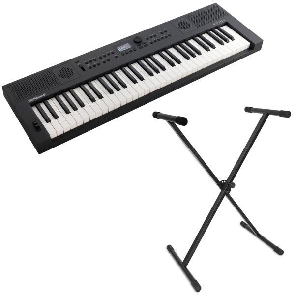 Actual product image Roland Keyboard GO:Keys5 Graphite with keyboard stand (61 Keys)