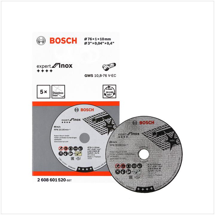 Actual product image Bosch Professional Zubehör PRO Stainless Steel and Metal cutting disc, 76 x 1 x 10 mm