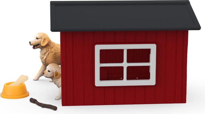 Actual product image Schleich Dog kennel with golden retrievers
