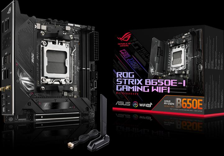 Image du produit ASUS ROG STRIX B650E-I GAMING WIFI (AM5, AMD B650E, Mini-ITX)
