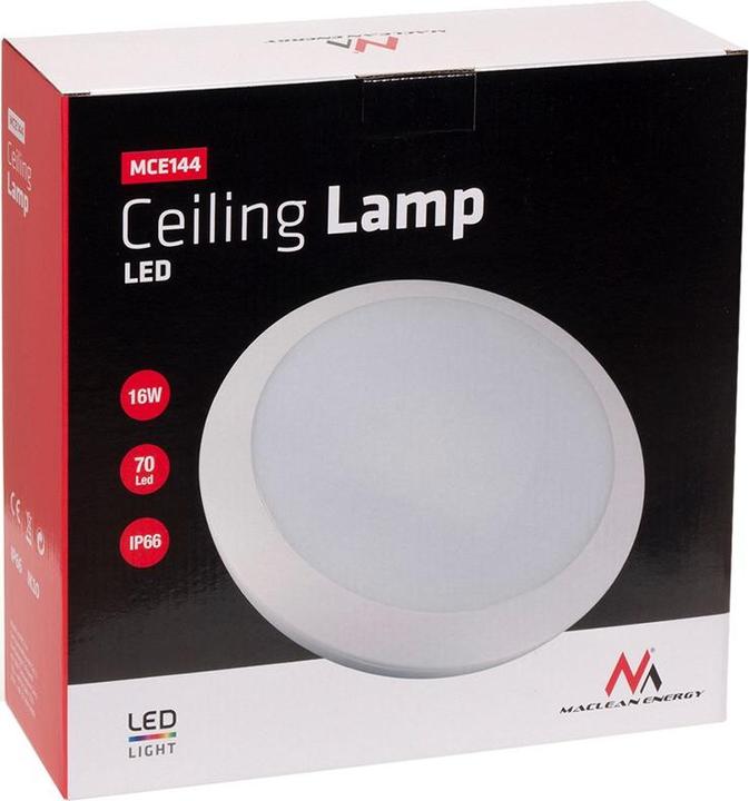 Image du produit Maclean Plafonnier LED MCE144 16W 1200lm (Température Couleur 4500K) (1200 lm)