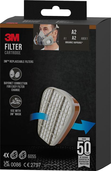 Produktbild 3M Filter Serien 6000 und 6500 (A2, 4 x)