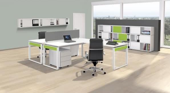 Actual product image Kerkmann Move pedestal white, anthracite 4 pull-outs 42.0 x 80.0 x 72.0 - 76.0 cm