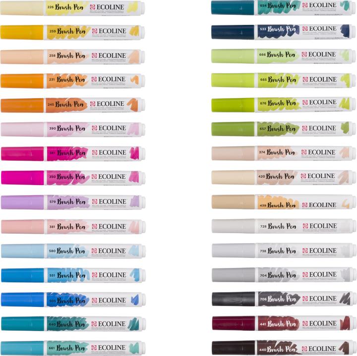 Image du produit Talens ECOLINE Brush Pen (Multicolore, Bleu, 30 x)
