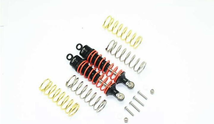 GPM Aluminium front shock 87mm black TRX Rustler, Slash, Hoss 4x4