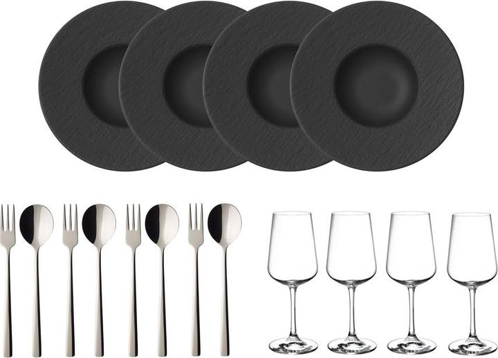 Actual product image Villeroy & Boch Pastaset 12tlg. EC Manufacture Rock (4 Piece)
