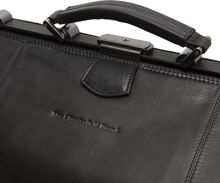 Immagine prodotto The Vegan Cow Chesterfield Marca Leren Weekendtas Zwart Corfù (41.90 l)