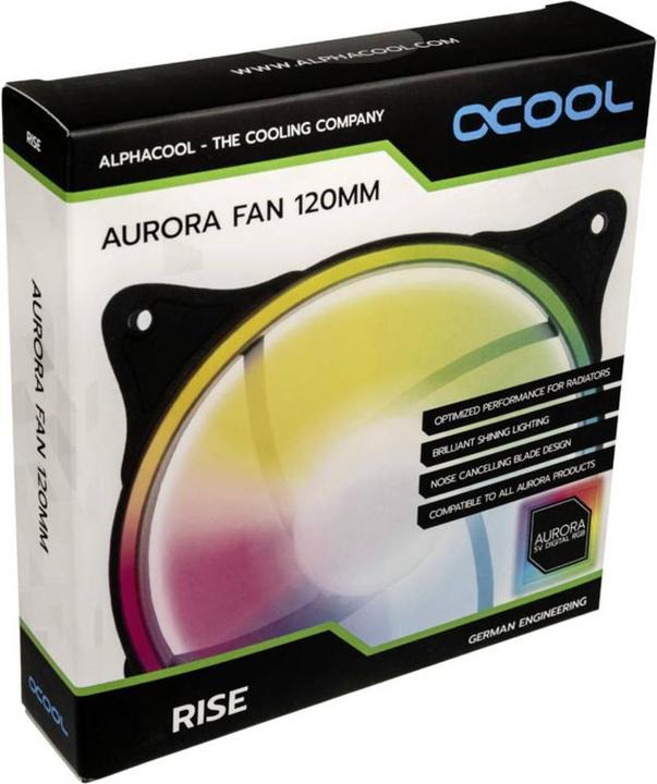 Actual product image Alphacool Rise Aurora PWM fan (120 mm, 1 x)