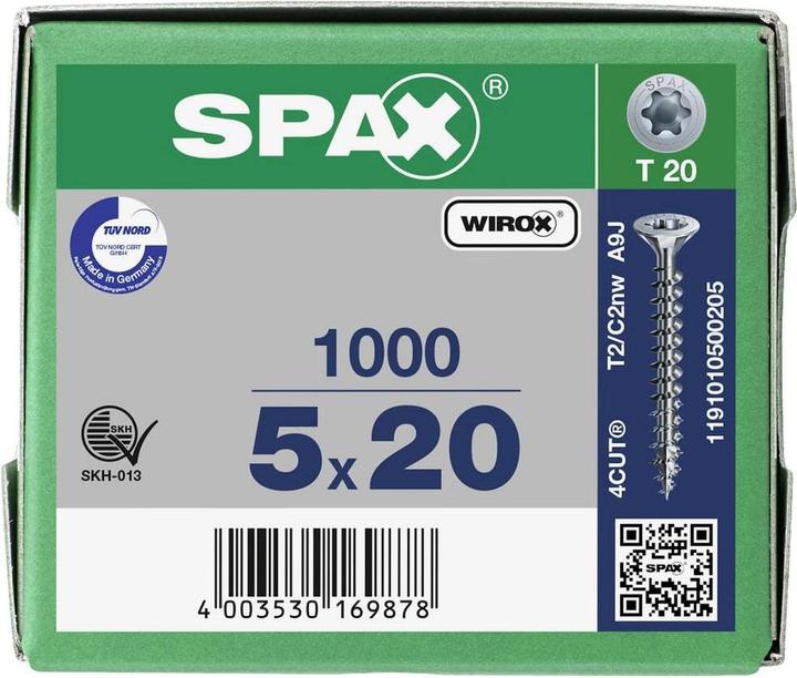 Actual product image Spax Spanplattenschrauben ok-vis SK verzinkt (1000 Screws per piece)