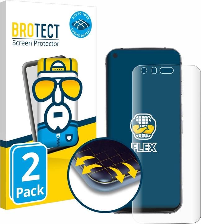 Productafbeelding BROTECT Fullscreen Beschermfolie Scherm Beschermfolie Helder Transparant (2 Stuk, Cat S62 Pro)