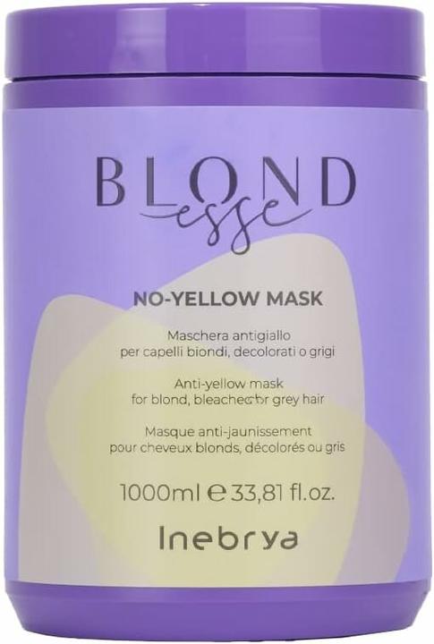 Inebrya Blondesse No-Yellow Mask maska do włosów blond rozjaśnianych i siwych 1000ml (W) (1000 ml)
