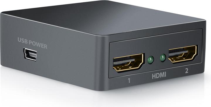 Image du produit CSL Splitter HDMI 2 ports, 4K Ultra HD, FHD, CEC, HDCP 1x entrée HDMI / 2x sorties HDMI