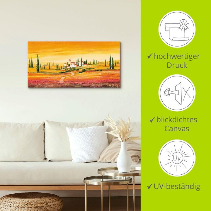 Actual product image Artland Dreamlike Tuscan landscape S9KZ (40 x 20 cm)