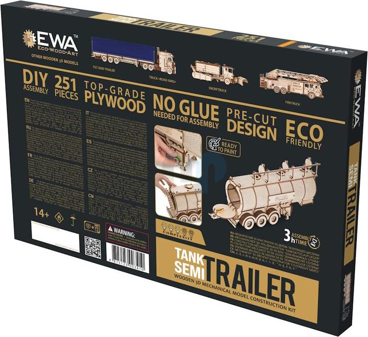 Produktbild Eco Wood Art 3D Holz Modellbausatz - Tankauflieger für Road King Stattelschlepper