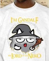 Neko Wear Neko T- Neko Gandalf weiss (S)