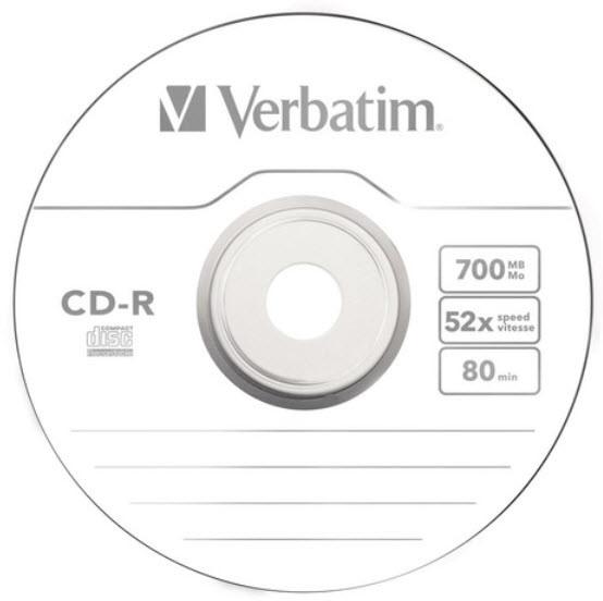Actual product image Verbatim Audio CD-R, 700MB/80Min, 16x (10 x)