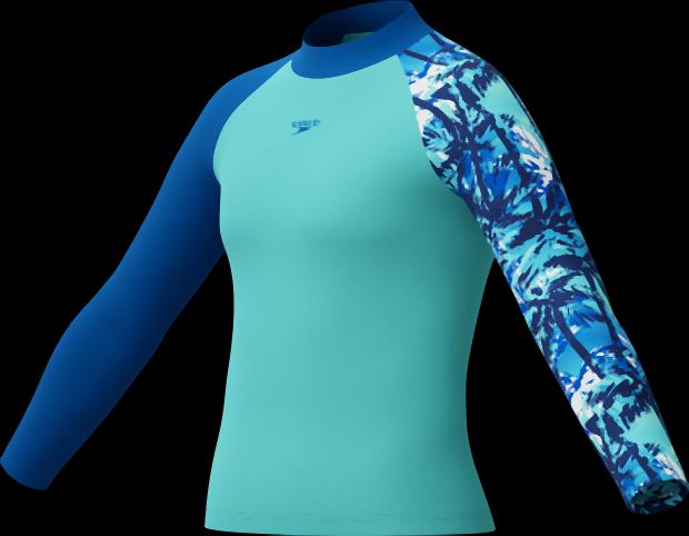 Speedo Printed Long Sleeve Rash Top