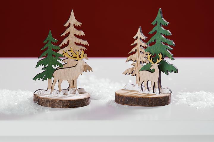 Image du produit VBS Motif à piquer en bois sur disque d'écorce, lot de 2