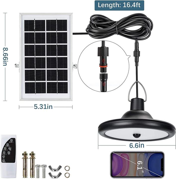Produktbild Jackyled Hängende Solarlampe mit Bewegungssensor